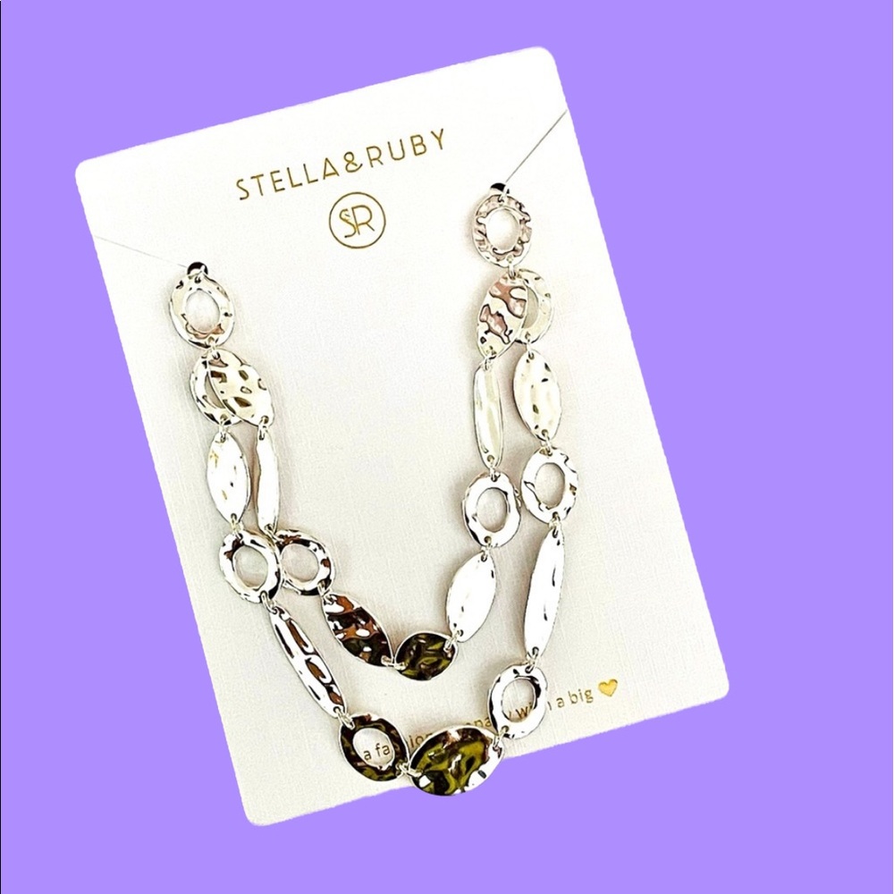 STELLA & RUBY Supreme Textured Necklace NWT MSRP $54